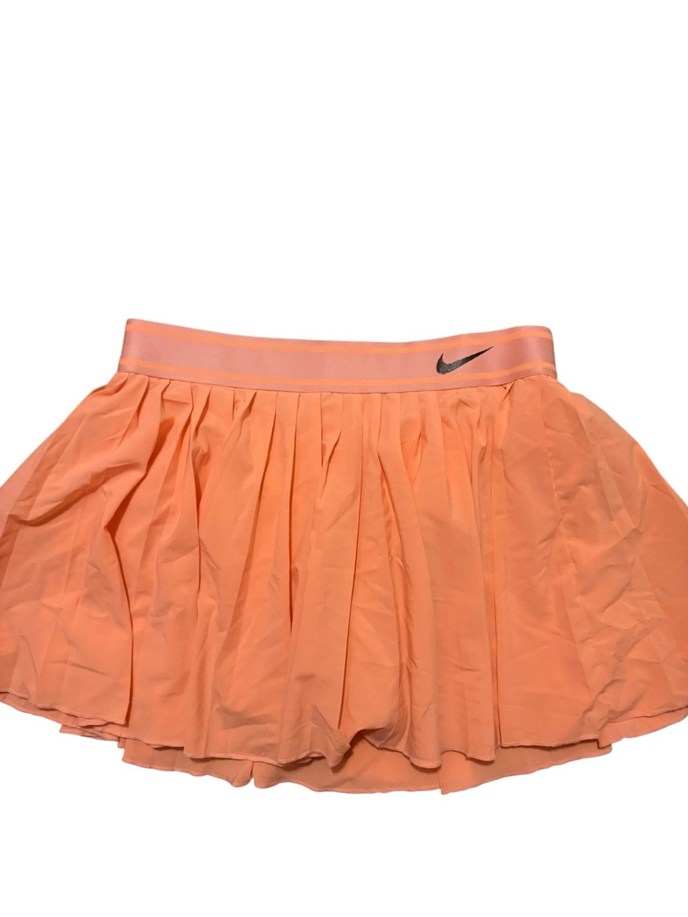 Nike Peach-Orange Pleated Skater Tennis Skirt